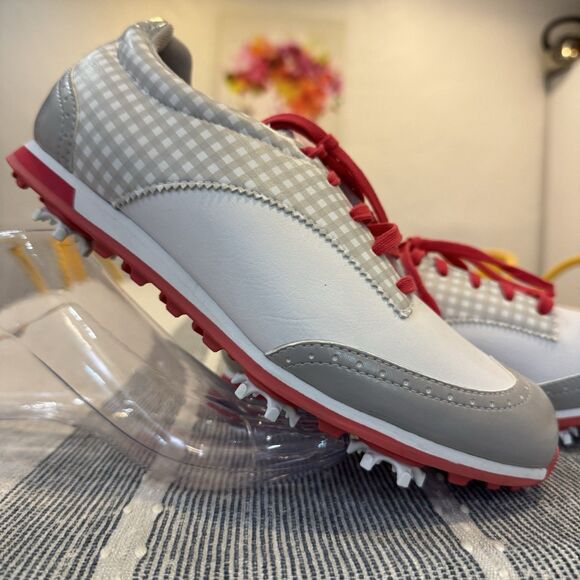Adidas Driver Grace 671720 Spikes Golf Shoes Low Top Women's Size 6.5 Pink Gray - Picture 1 of 9